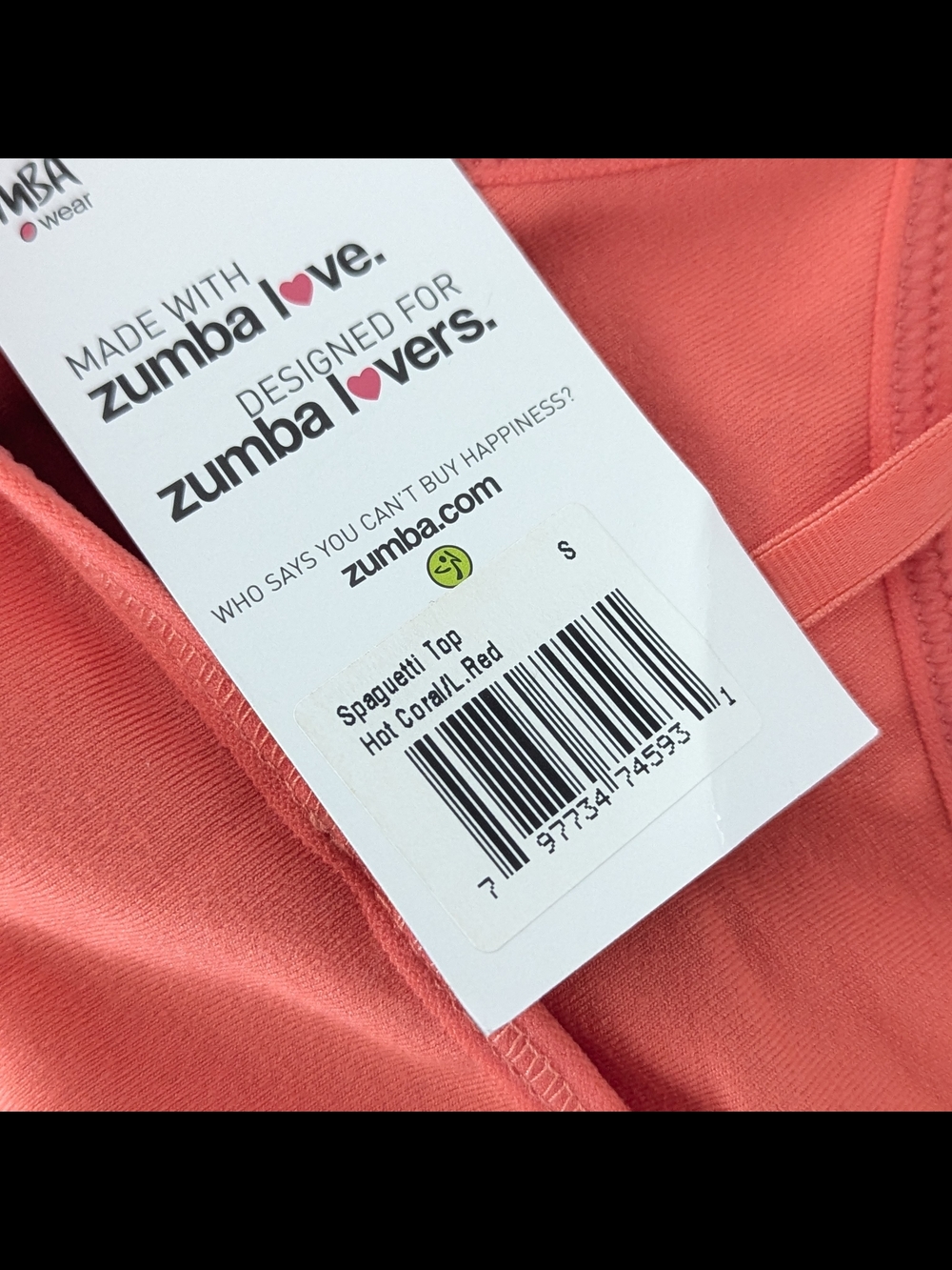 NWT Zumba Fitness Orange Logo Band Adjustable-Straps Sports Bra Small - Picture 3 of 3